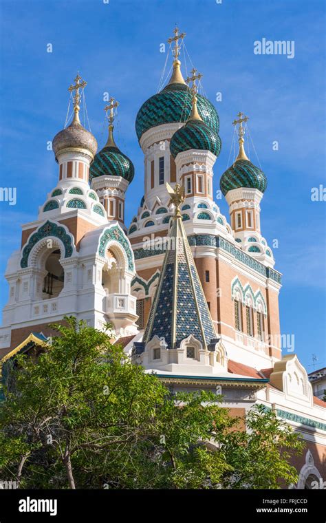 St Nicholas Russian Orthodox Church Nice France Stock Photo Alamy