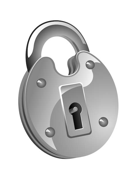 Premium Vector Glossy Lock Icon