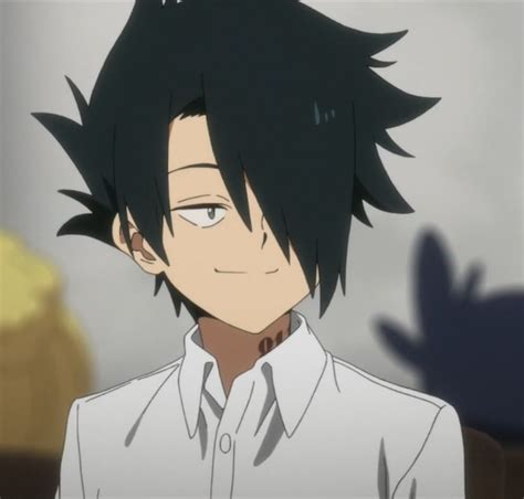 An Anime Character With Black Hair And White Shirt Looking At Something