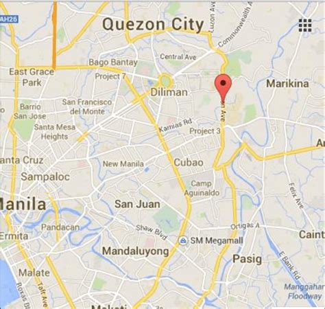 Location Map Of Katipunan Avenue Quezon City It Is A National Road Of
