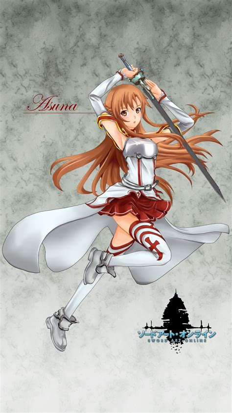 Long Hair Brunette Anime Anime Girls Sword Art Online Yuuki Asuna