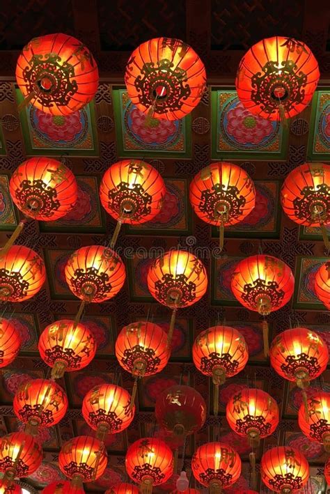 Chinese Red Lanterns In China Town Stock Photo Image Of Celebrate