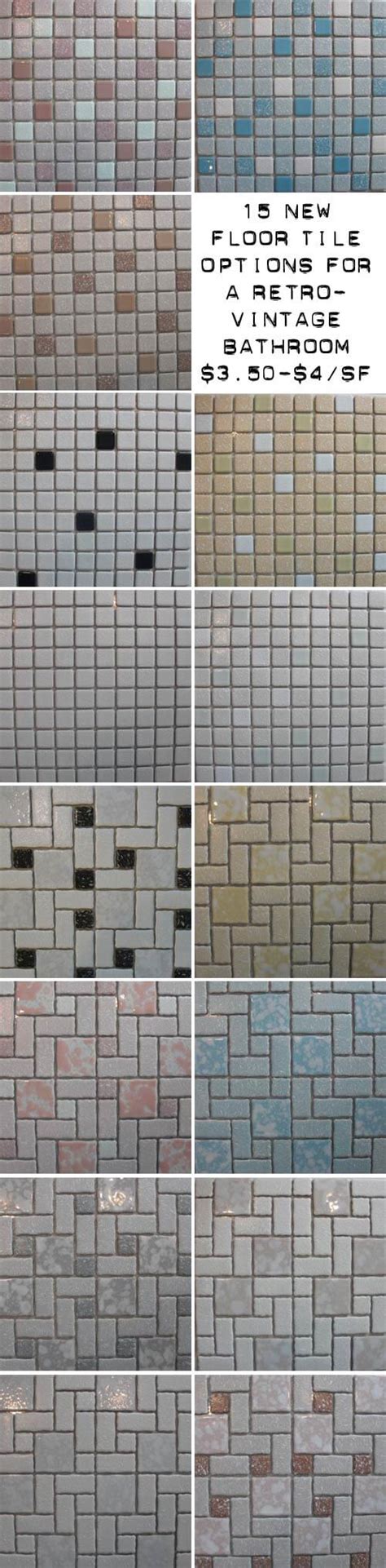 15 New Mosaic Floor Tile Designs For A Retro Vintage Style Bathroom