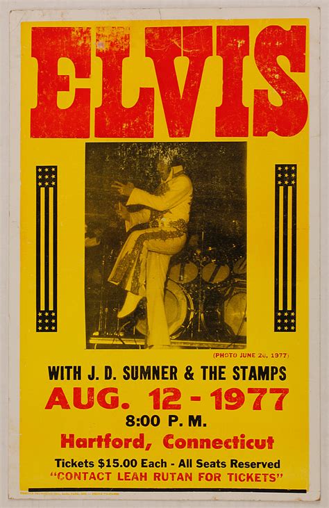 Lot Detail Elvis Presley Original August 1977 Concert Poster