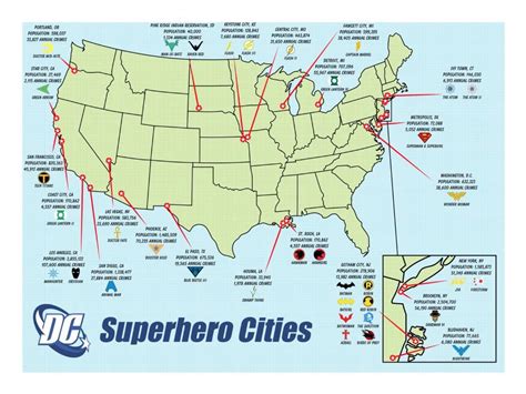 Map Of Dc Comic Cities Large World Map