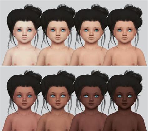 Toddlers Wisteria Skin Overlay For The Sims 4 Em 2020 Cabelo Sims