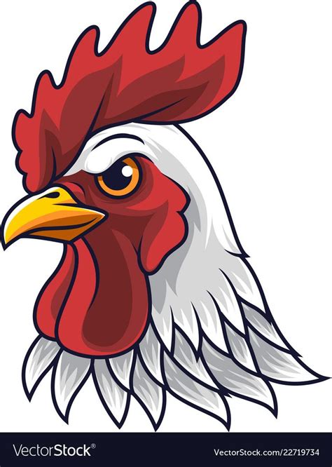 Vector Illustration Of Chicken Rooster Head Mascot Download A Free