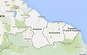 ﻿Mapa de Guyana﻿, donde está, queda, país, encuentra, localización ...