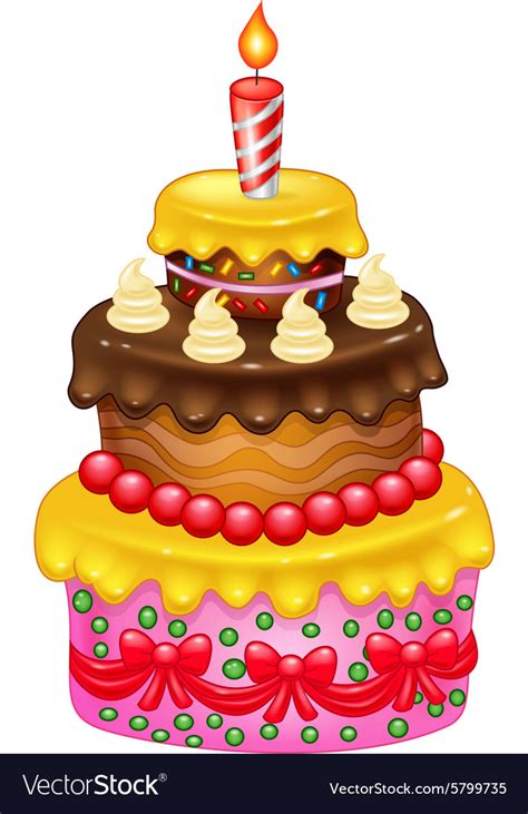 See more ideas about kids cake, cartoon cake, cupcake cakes. Cartoon Birthday cake Royalty Free Vector Image