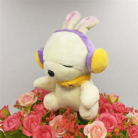 New 10cm Lovely Plush Mashimaro With Earphone Mic Bunny Rabbit Bag