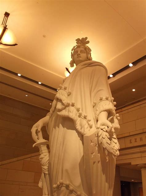 Goddess Of Freedom Is Atop The Us Capitol Building In Washington Dc