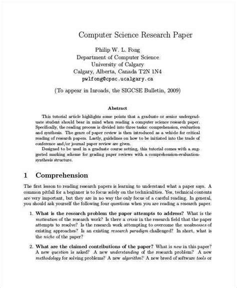 Now, the purpose of a research paper abstract is to effectively transfer your idea to the readers. ️ Research papers in computer science. Research Papers On ...