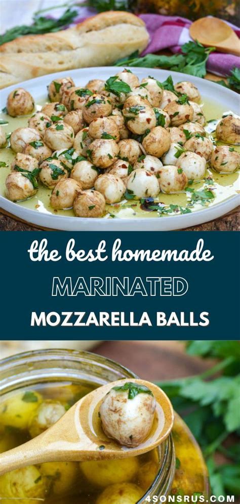 Marinated Mozzarella Balls Recipe Appetizer Recipes Cold Recipes