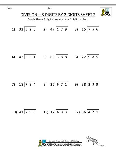 Easy e1 when i opened my math book, the sum of the page numbers facing me was 17. Long Division Worksheets for 5th Grade