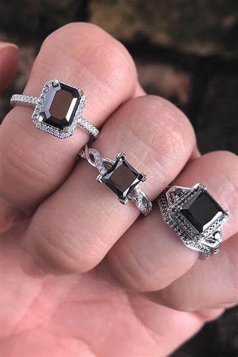 36 Unique Black Diamond Engagement Rings Oh So Perfect Proposal