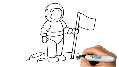 How To Draw An Astronaut Easy Step By Step Youtube