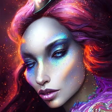 Detailed Portrait Of Beautiful Fantasy Witch Made Of Stable Diffusion