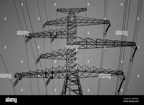 High Voltage Power Transmission Tower Power Line Stock Photo Alamy