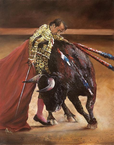 Bullfighter Painting By Chieko Amadon