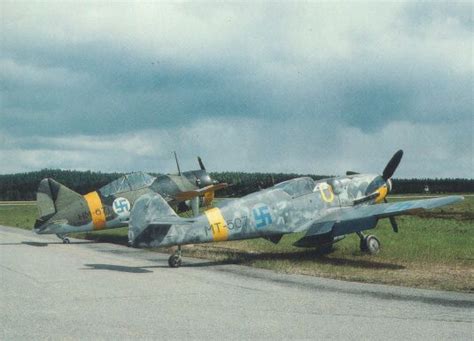 Finnish Brewster Buffalo And Messerschmitt Bf 109g Wwii Fighter