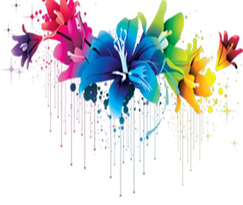 Colorful Flowers Png Pic Png Mart