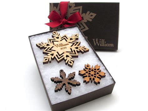 Custom Snowflake Christmas Ornament T Box From Nestled Etsy