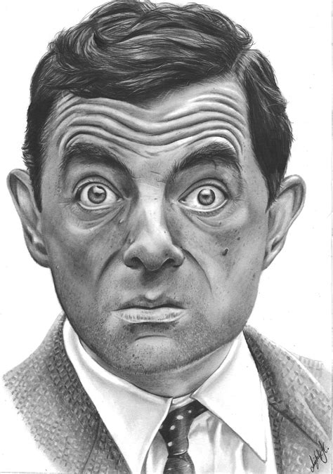 Mr Bean Portrait Drawing Realistic Drawings Pencil Drawings Dibujos