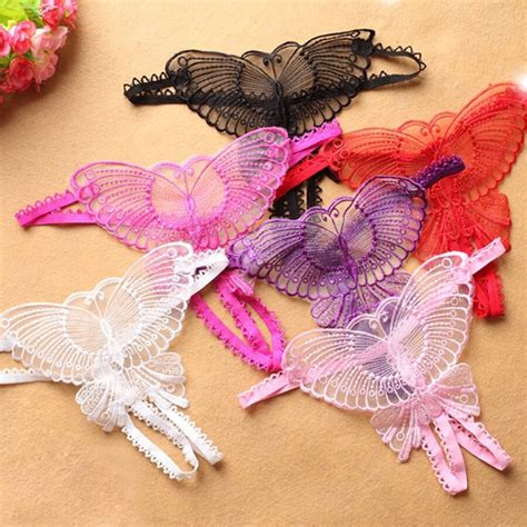 Reay Stcok Women Sexy G String Butterfly Thong Micro Panties Shorts Lingerie Underwears