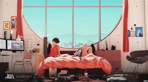 Original Characters Anime Girls Chill Out Bedroom