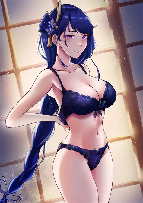 Poster Raiden Shogun Baal Maid Genshin Impact Anime Girl Waifu Hot Sexiz Pix