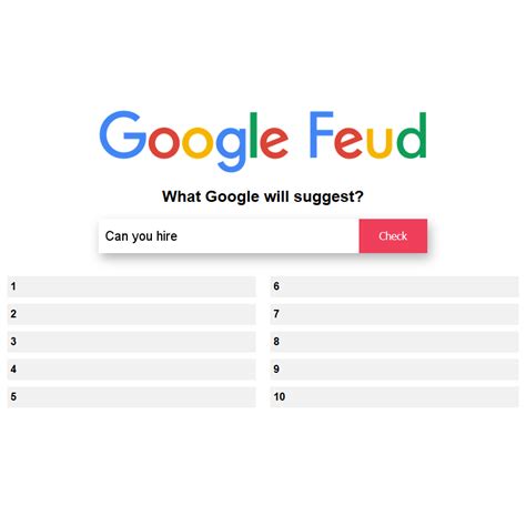 The catch is that there will almost always be at. Can you hire... - Google Feud in english