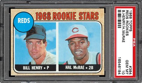 1968 Topps Reds Rookies Bill Henryhal Mcrae Psa Cardfacts®