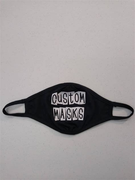 Custom Cloth Face Mask Etsy