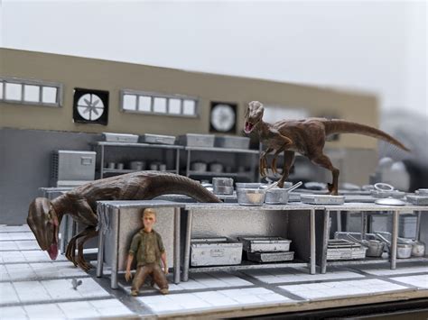 Artstation Jurassic Park Raptors In The Kitchen Scene Revisited