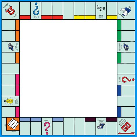 Download Blank Monopoly Board Template | Gantt Chart Excel Template