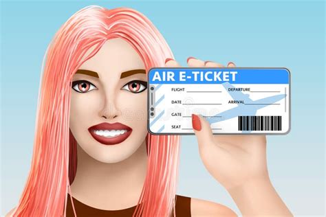 Beautiful Girl Ticket Flight Stock Illustrations 309 Beautiful Girl Ticket Flight Stock