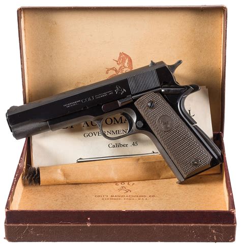 Colt Commercial Government Model 1911a1 Semi Automatic Pistol Rock