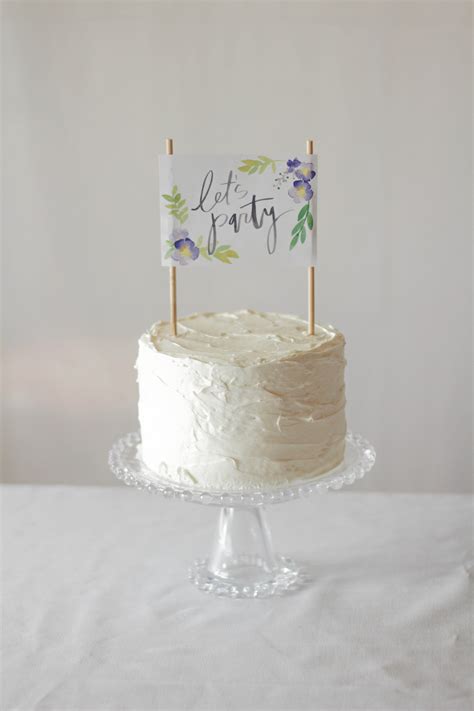 Use these free printable birthday themed awards. Printable Floral Cake Topper - Let's Mingle Blog