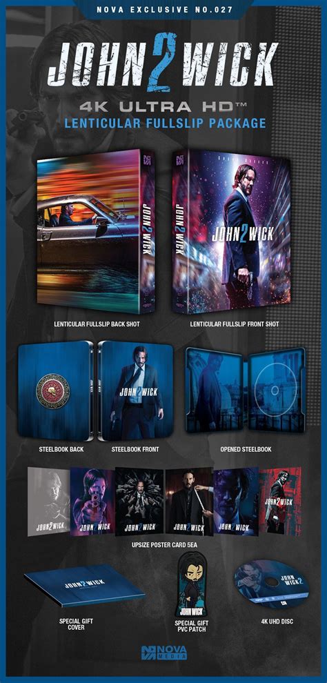 Nova Media John Wick 2 4K UHD Steelbook NE 27 Lenticular Full Slip