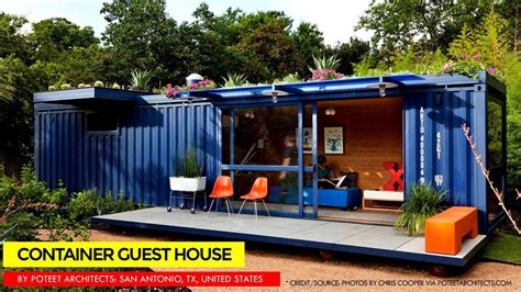Shipping Container Guest House By Poteet Architects San Antonio Texas
