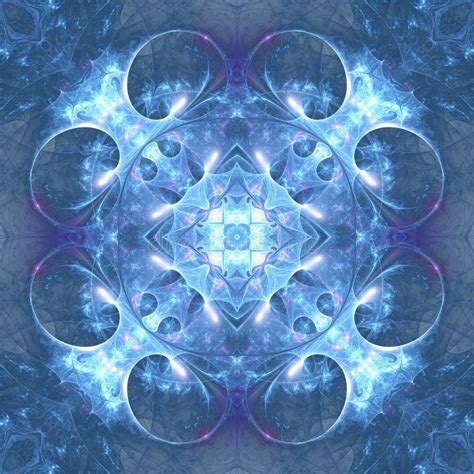 Water Themed Fractal Mandala Stock Illustration Illustration Of