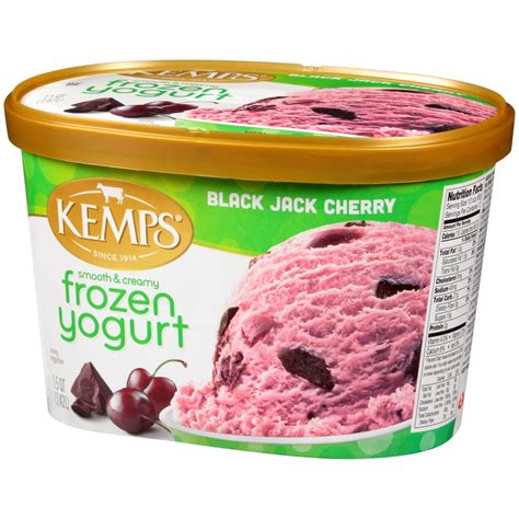 Kemps Black Jack Cherry Low Fat Smooth And Creamy Frozen Yoghurt 15 Qt