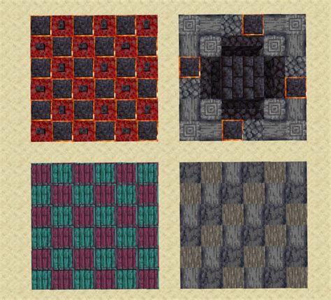 Five floor designs using terracotta blocks (minecraft 112. My Last 1.16 Floor Designs : DetailCraft | Minecraft ...