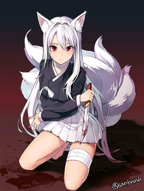 Images Of Anime Girl With White Hair And Wolf Ears