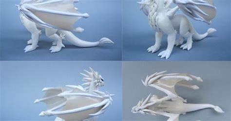 Photo Custom White Polymer Clay Dragon By Minimythicalmons Flickr