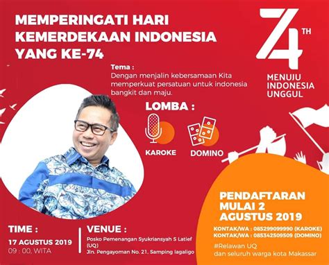 Untuk menguatkan nuansa 17 agustus yang meriah di dalam poster ini terdapat gambar pinang dengan bendera merah putih dan. Luar Biasa Poster Hari Kemerdekaan Indonesia 2019 ...