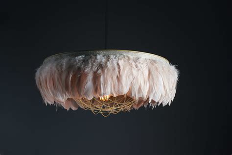 Contemporary Feather Light Shades Hand Made In London Feather
