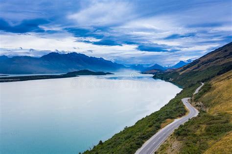 Picturesque Scenic Drive On Winding Road From Queenstown To Glenorchy