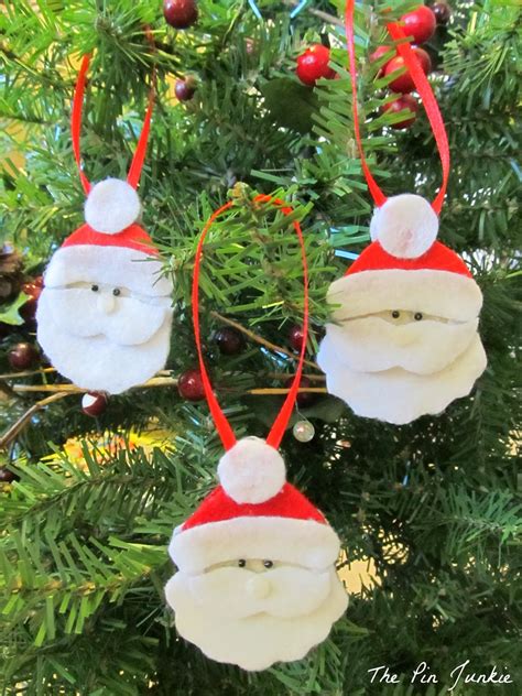 Felt Santa Christmas Ornaments