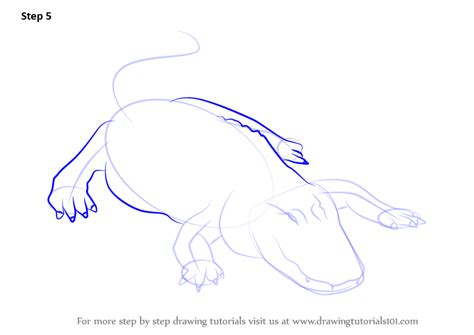 How To Draw An American Alligator Reptiles Step By Step